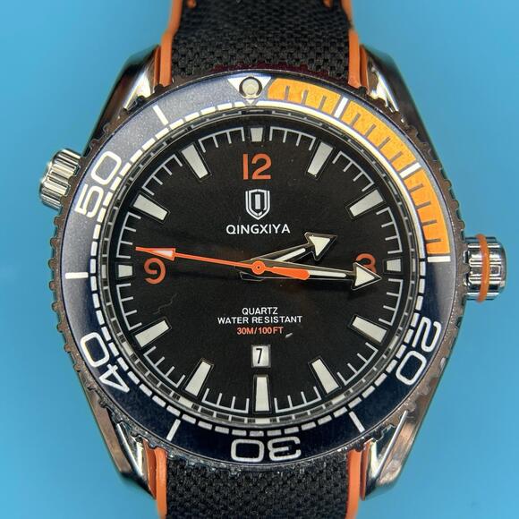 Accessories - Sports Quartz Watch Men's Silicone Strap Waterproof Calendar Fashion